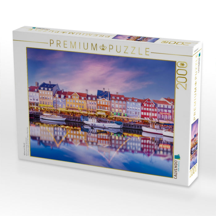 Nyhavn am Abend - CALVENDO Foto-Puzzle'