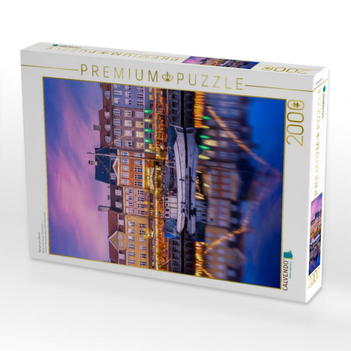 Nyhavn am Abend - CALVENDO Foto-Puzzle'