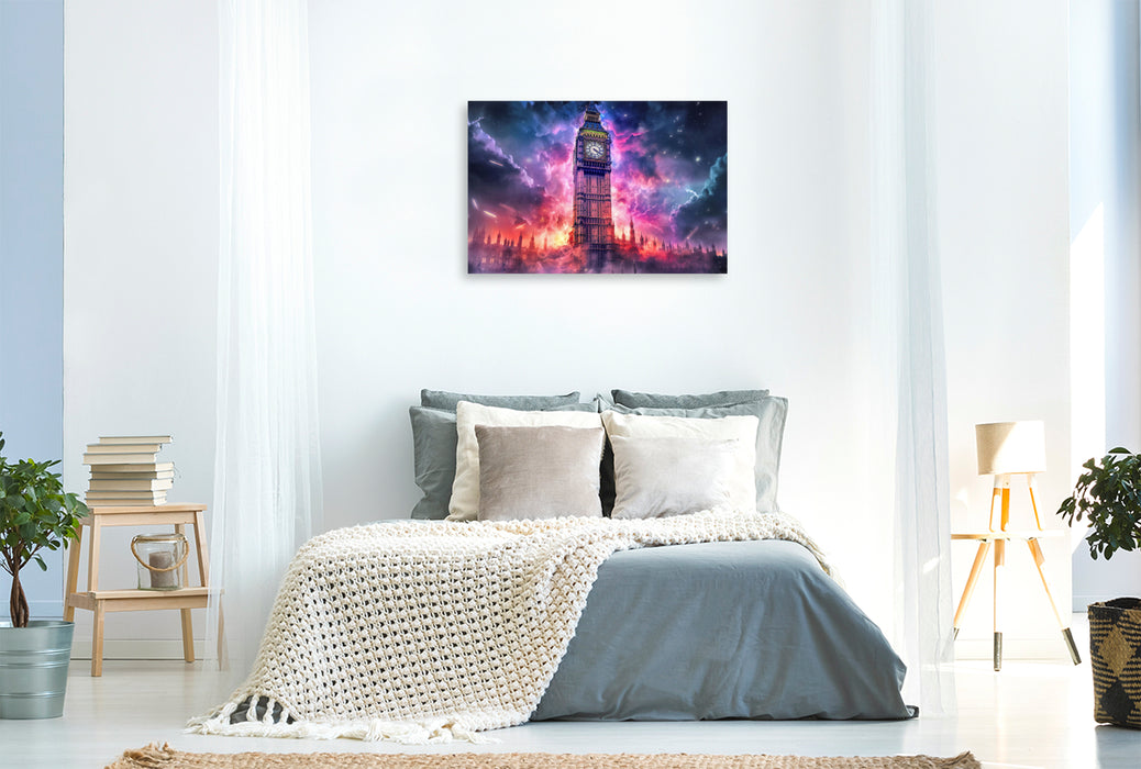 Premium textile canvas Big Ben - London 