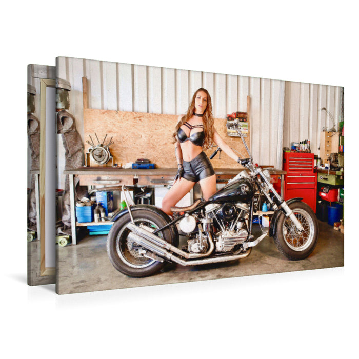 Premium Textil-Leinwand Panhead Starrahmen 1600 Bj.1954 mit Lia_Juwel_Official