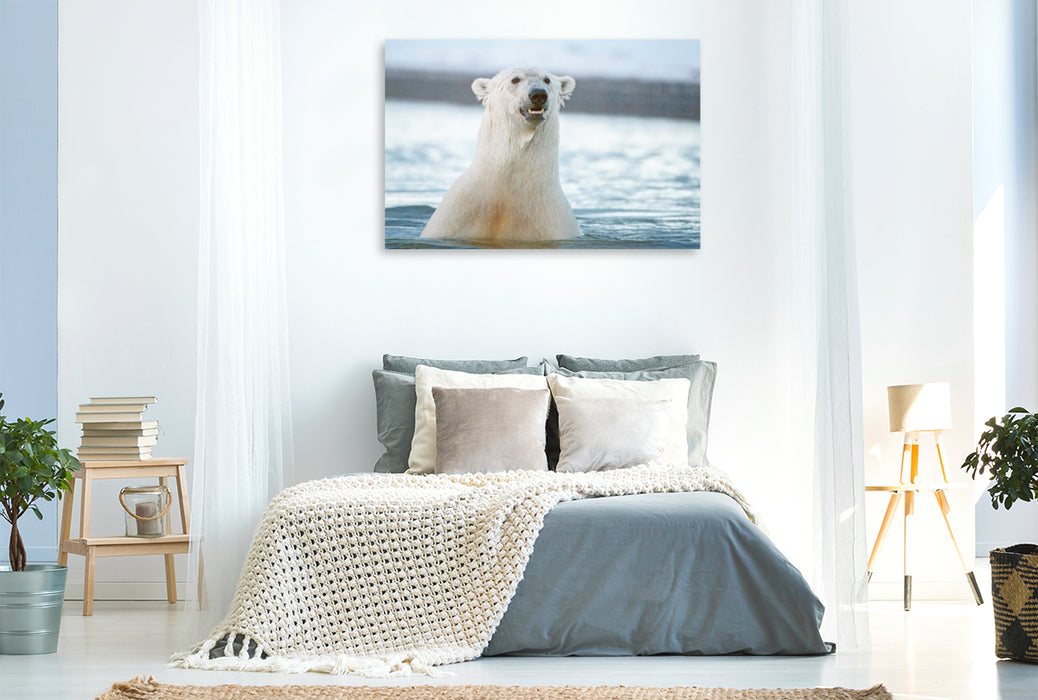 Premium textile canvas The Polar Bear: The King of the Arctic 