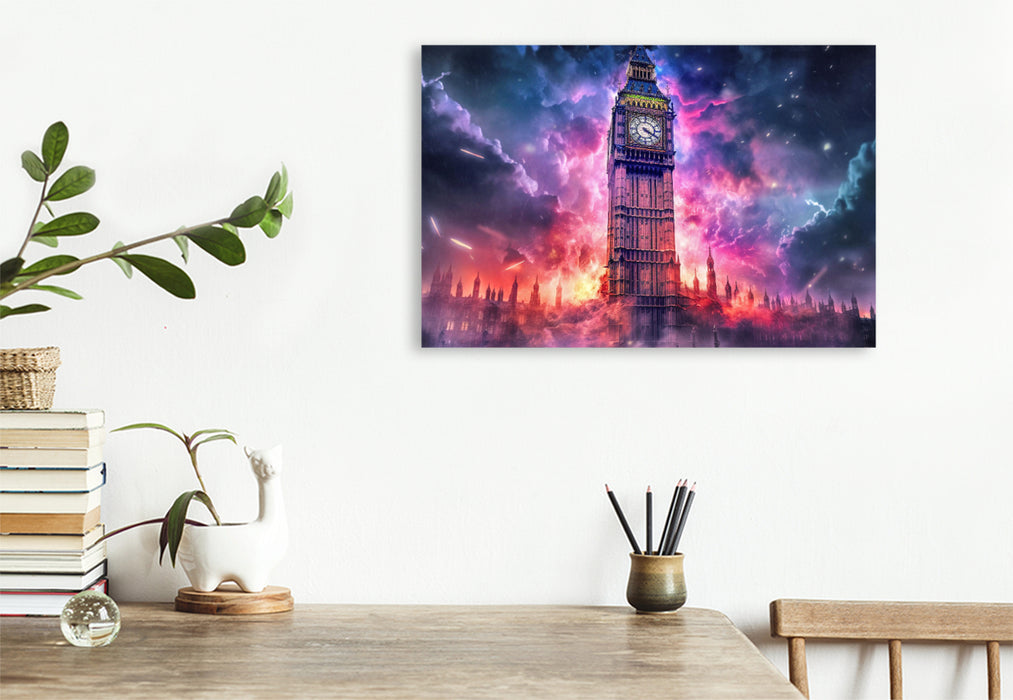 Premium textile canvas Big Ben - London 