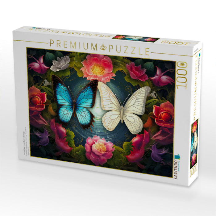 Yin und Yang - zwei Schmetterlinge - CALVENDO Foto-Puzzle'
