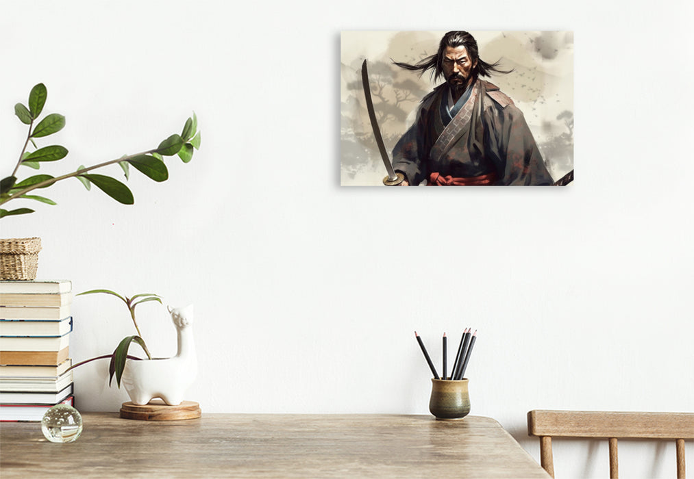 Premium textile canvas Samurai warrior 