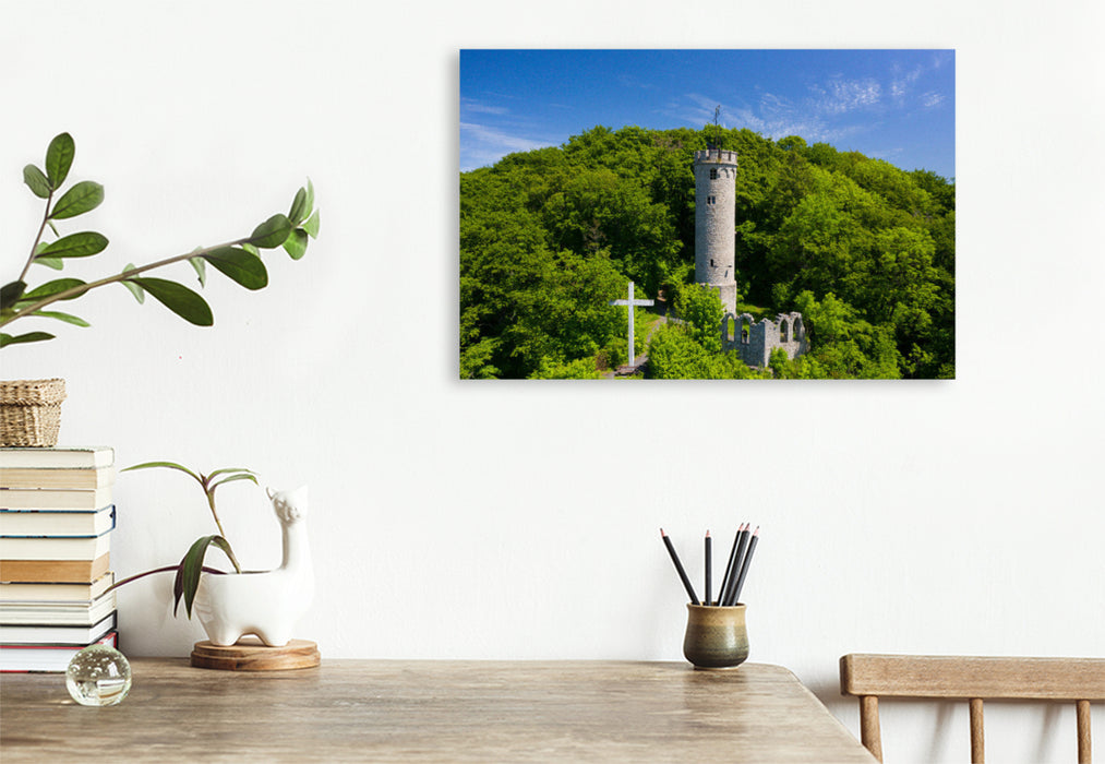 Premium textile canvas Marsberg, Bilstein Tower (aerial view) 