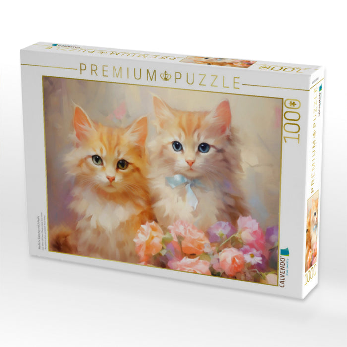 Chatons mignons avec noeud - Puzzle photo CALVENDO' 