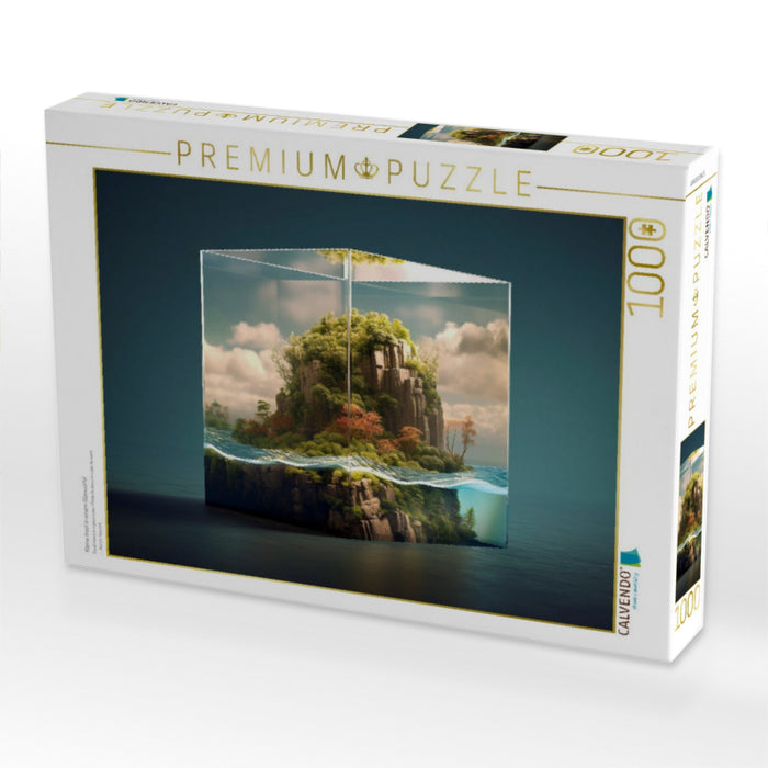Kleine Insel in einem Glaswürfel - CALVENDO Foto-Puzzle'
