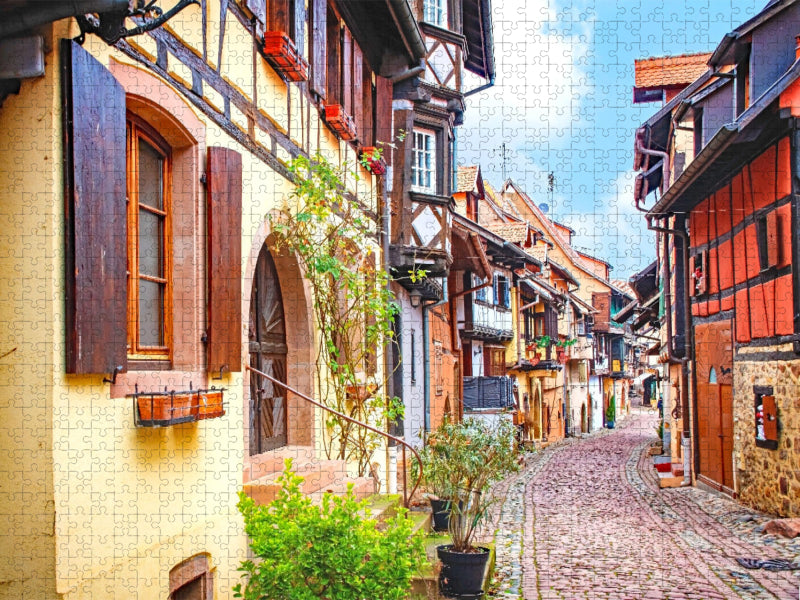 Kopfsteingepflasterte Gassen - CALVENDO Foto-Puzzle'