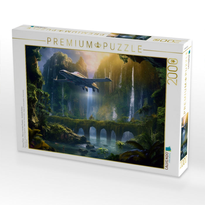 Science Fiction - Reise zu fremden Planeten - Versteckte Ruinen - CALVENDO Foto-Puzzle'