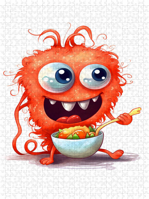 Spagettimonster bittet zu Tisch - CALVENDO Foto-Puzzle'