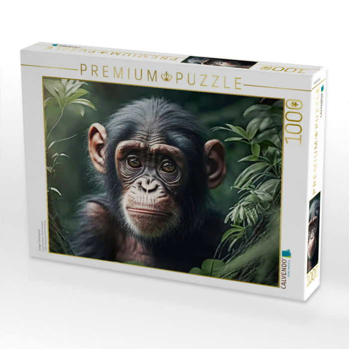 Junger Schimpanse - CALVENDO Foto-Puzzle'