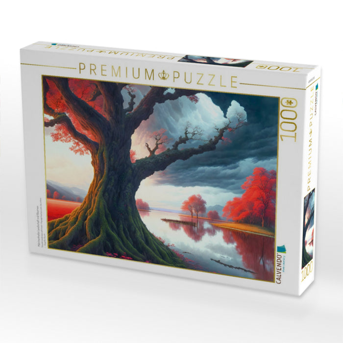 Märchenhafte Landschaft mit Bäumen - CALVENDO Foto-Puzzle'