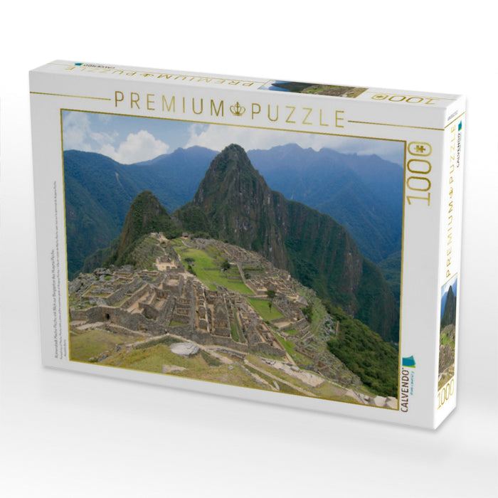 Ruinenstadt Machu Picchu mit Blick zur Bergspitze des Huayna Picchu. - CALVENDO Foto-Puzzle'