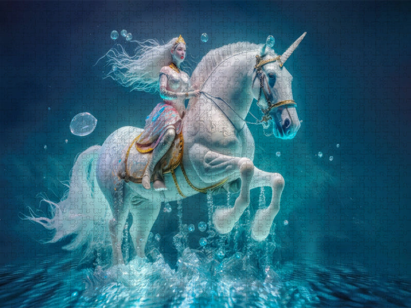 Einhorn mit Künstler - CALVENDO Foto-Puzzle'