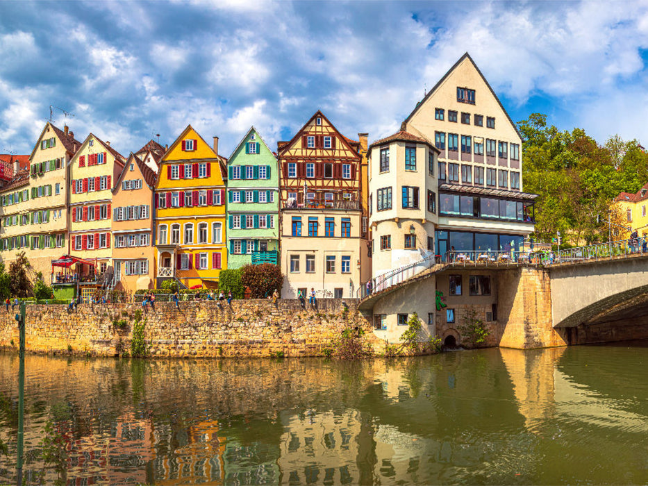 Neckarmauer bei der Eberhardsbrücke - CALVENDO Foto-Puzzle'