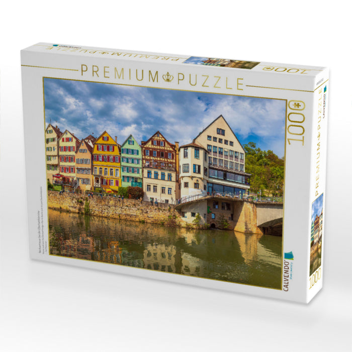 Neckarmauer bei der Eberhardsbrücke - CALVENDO Foto-Puzzle'