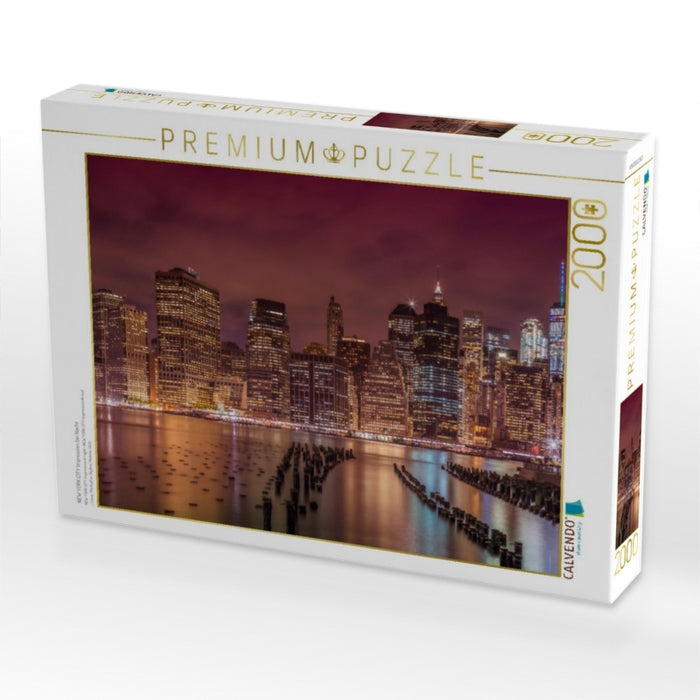 NEW YORK CITY Impression bei Nacht - CALVENDO Foto-Puzzle'