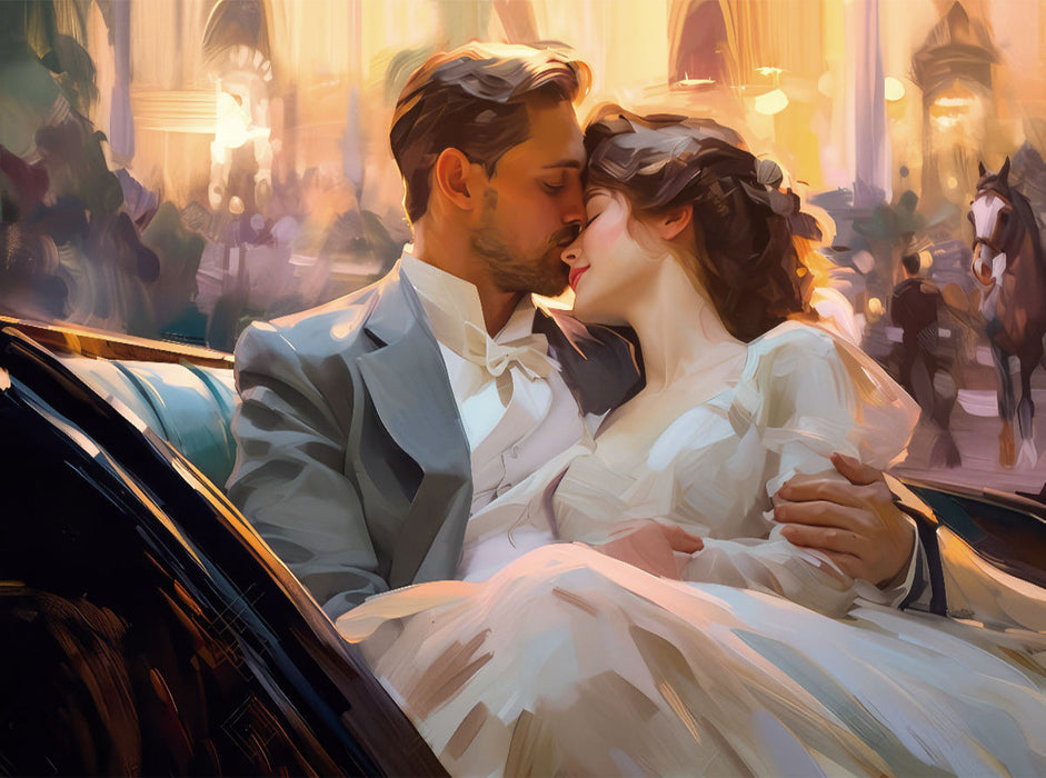 Ein Kuss in einer Kutsche - CALVENDO Foto-Puzzle'