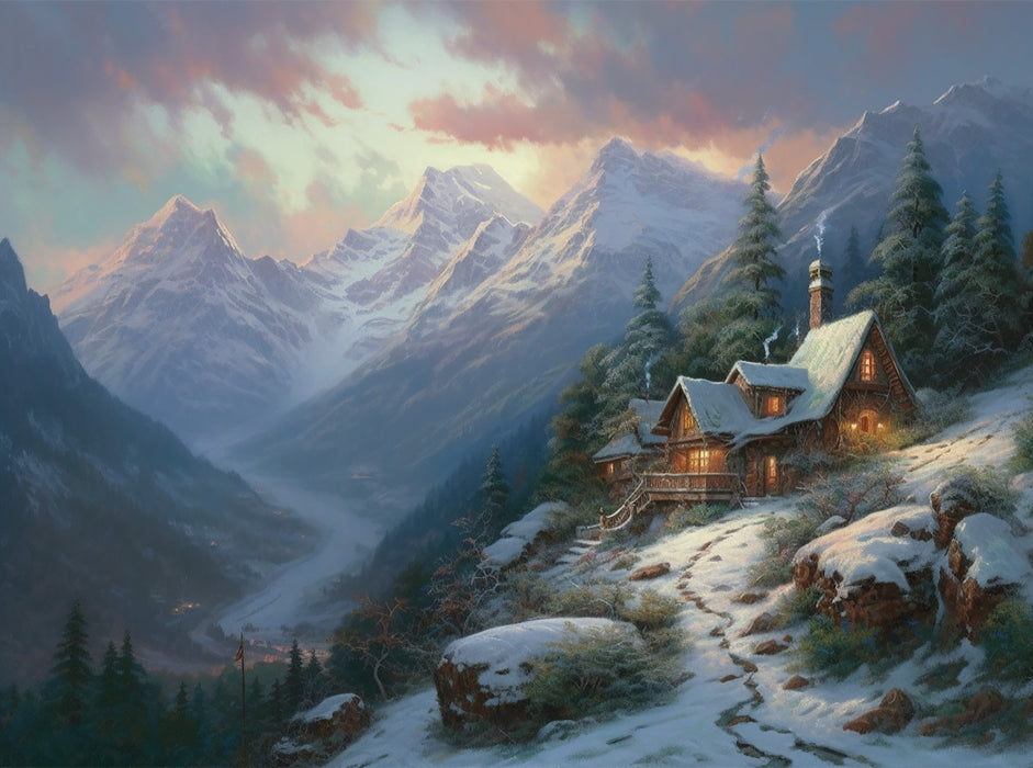 Hütte am Hang - CALVENDO Foto-Puzzle'