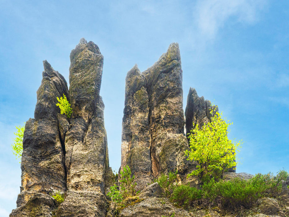 Nonnenfelsen (537m) in Jonsdorf am Südosthang des Buchberges. - CALVENDO Foto-Puzzle'