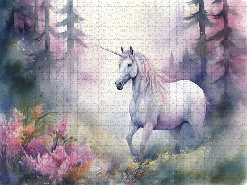 Frühlingserwachen im Einhornwald - CALVENDO Foto-Puzzle'