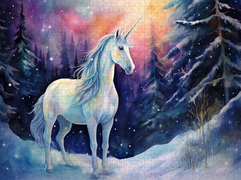 Einhorn im Mondschein - CALVENDO Foto-Puzzle'