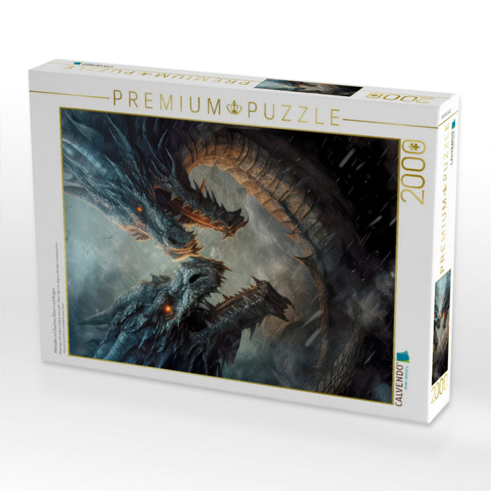 Mittelalter mit Drachen, Rittern und Burgen - CALVENDO Foto-Puzzle'