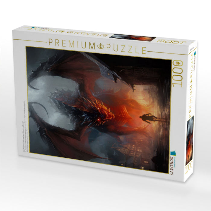 Das Mittelalter mit Drachen, Rittern und Burgen - CALVENDO Foto-Puzzle'