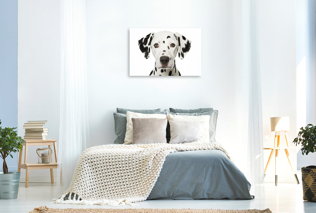 Premium Textil-Leinwand Ein Motiv aus dem Kalender "Only white animals"