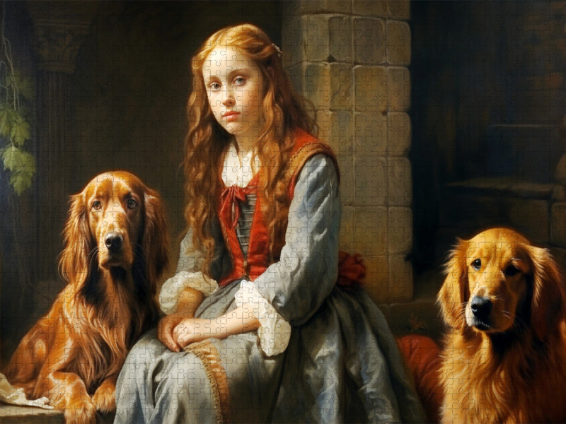 Ein Motiv aus dem Kalender "Dame mit Hund" - CALVENDO Foto-Puzzle'