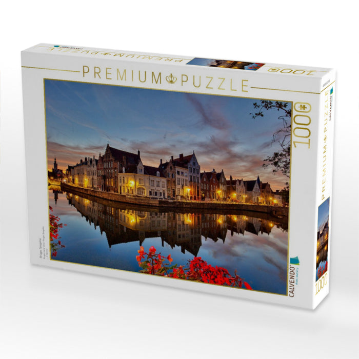 Brügge, Spiegelrei - CALVENDO Foto-Puzzle'