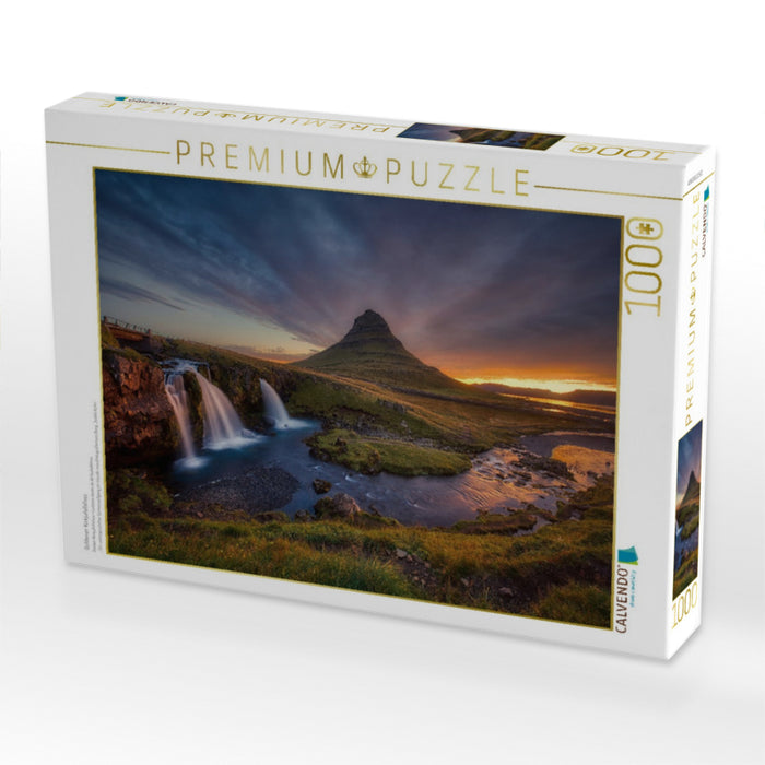 Goldener Kirkjufellsfoss - CALVENDO Foto-Puzzle'