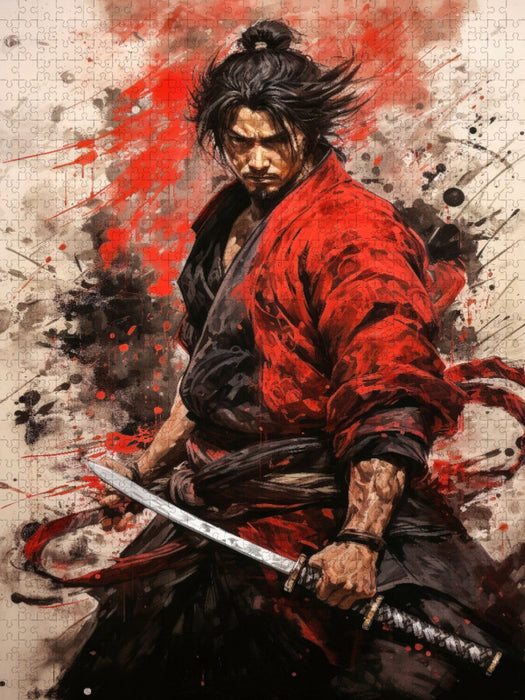 Der kämpferische Samurai - CALVENDO Foto-Puzzle'