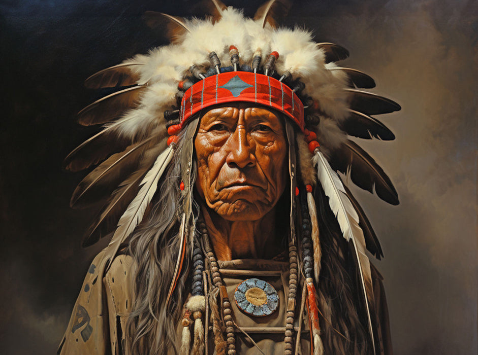 Häuptling - Indianer - CALVENDO Foto-Puzzle'