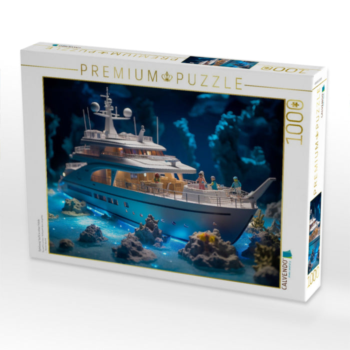 Spielzeug Yacht in einer Höhle - CALVENDO Foto-Puzzle'