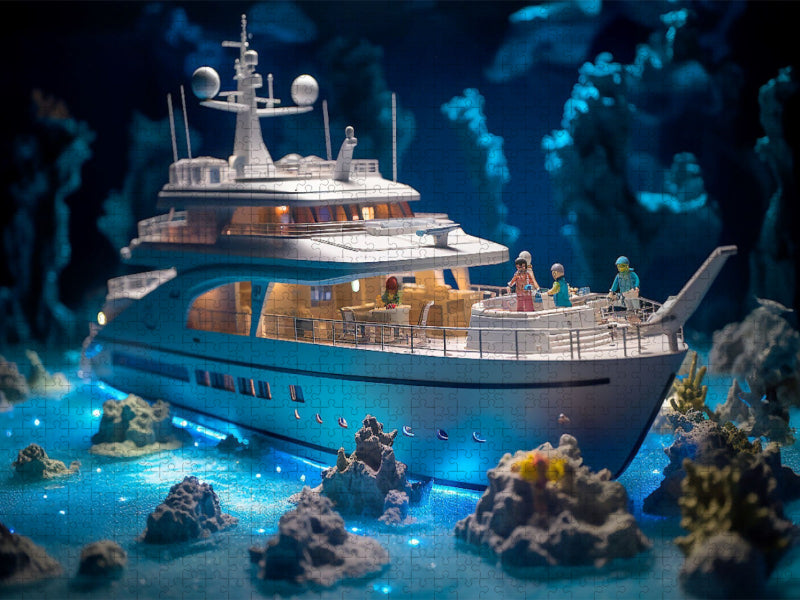 Spielzeug Yacht in einer Höhle - CALVENDO Foto-Puzzle'
