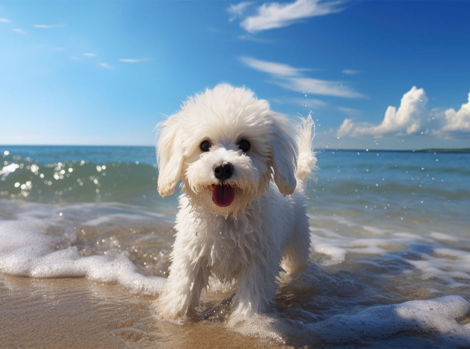 Ein Motiv aus dem Kalender "Bichon frisé, weiße Hündchen mit lockigem Haar" - CALVENDO Foto-Puzzle'