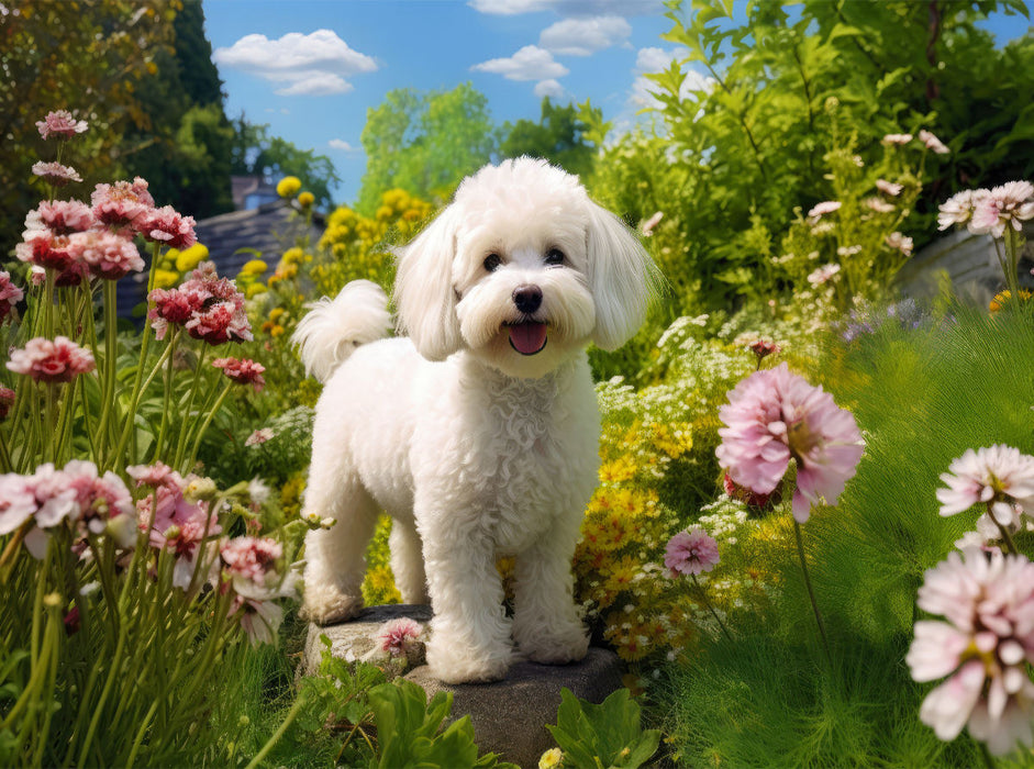 Ein Motiv aus dem Kalender "Bichon frisé, weiße Hündchen mit lockigem Haar" - CALVENDO Foto-Puzzle'