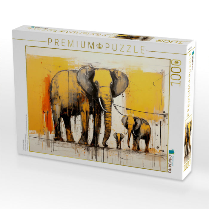Elefantenfamilie - CALVENDO Foto-Puzzle'