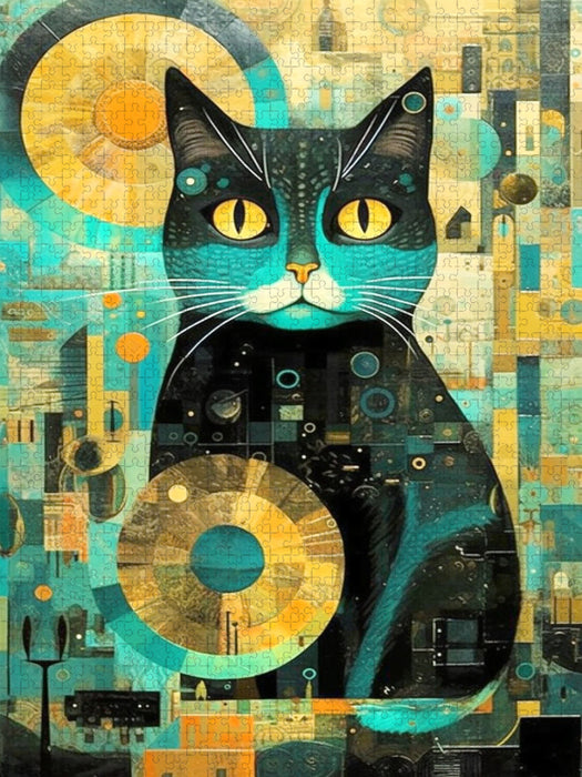 Schwarzer Kater - CALVENDO Foto-Puzzle'