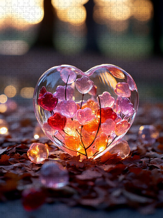 Glas-Herz - CALVENDO Foto-Puzzle'