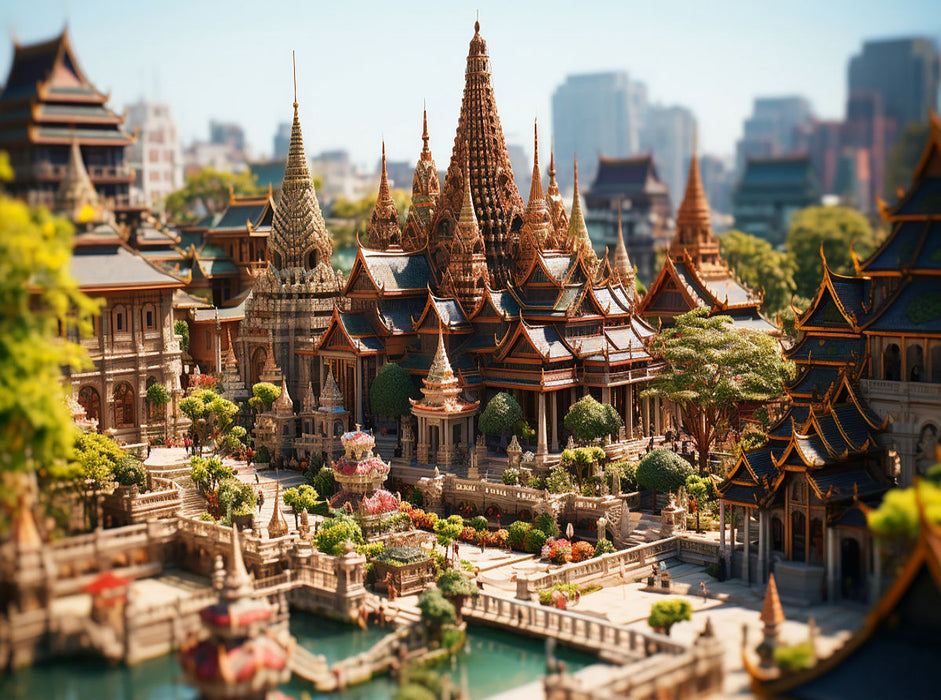 Erinnert an Wat Phra Kaeo Bangkok Thailand - CALVENDO Foto-Puzzle'