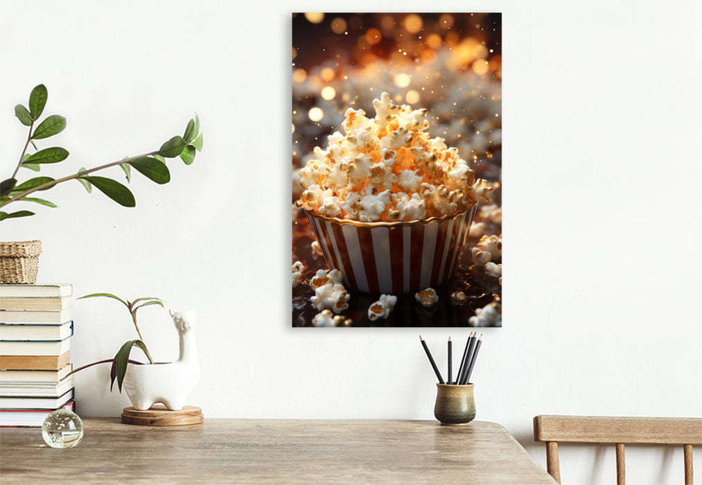 Premium Textil-Leinwand Popcorn