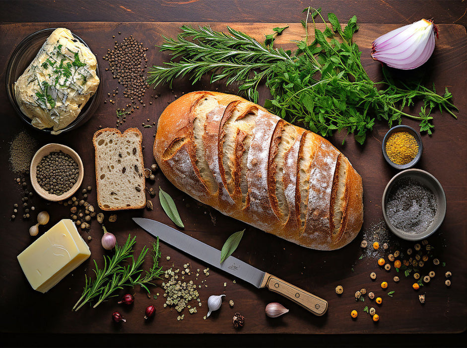 Leckeres Brot mit Kräutern - CALVENDO Foto-Puzzle'
