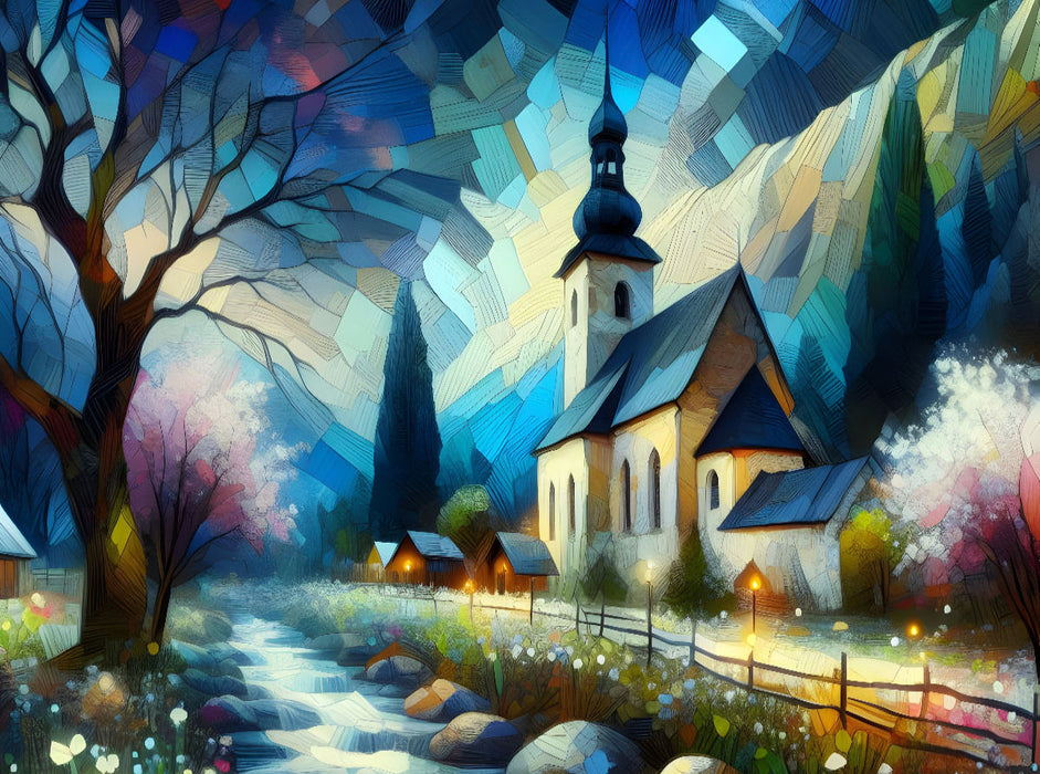 Landkirche gegen Abend - CALVENDO Foto-Puzzle'