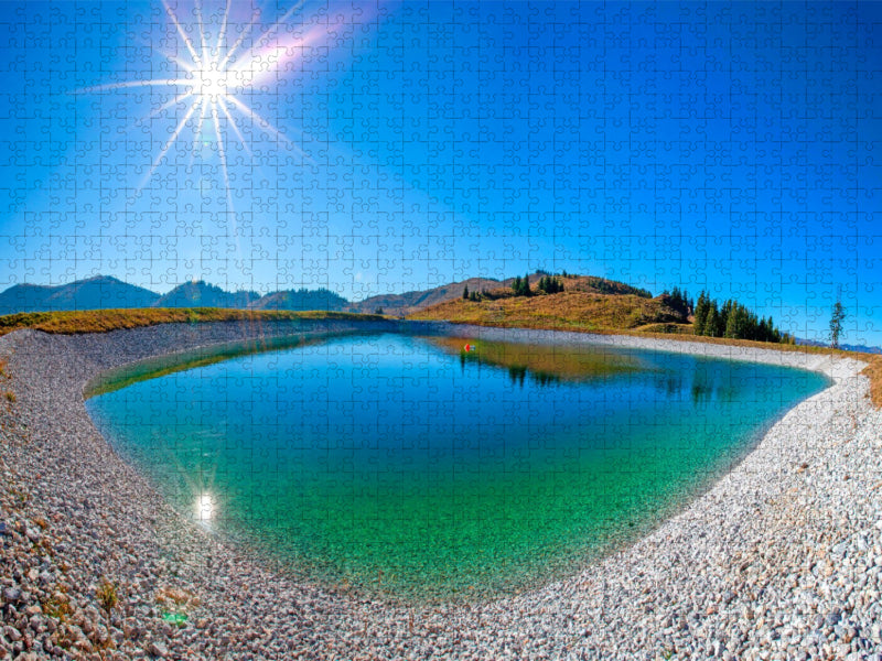 Der Speichersee in Mühlbach am Hochkönig - CALVENDO Foto-Puzzle'