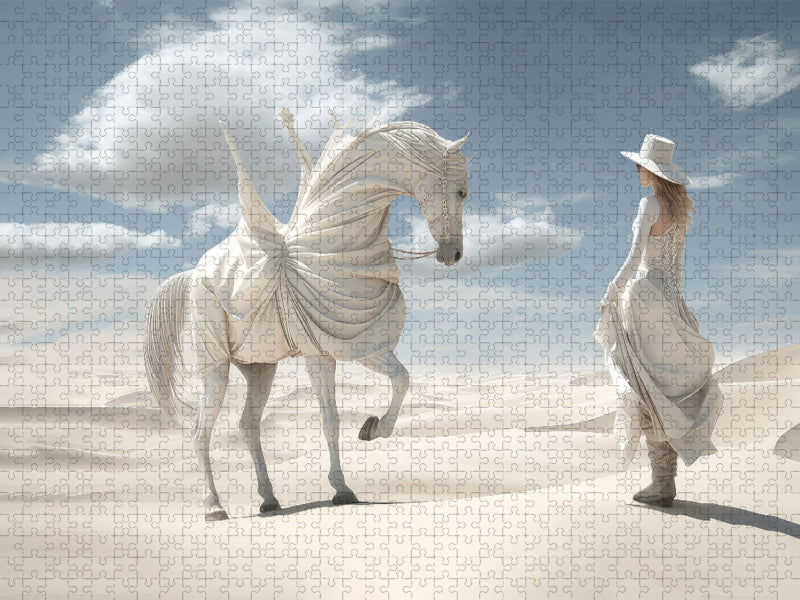 Surrealismus trifft Pferdefans - CALVENDO Foto-Puzzle'
