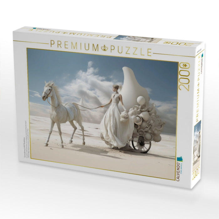 Surrealismus trifft Pferdefans - CALVENDO Foto-Puzzle'