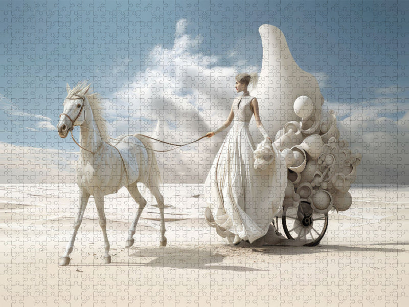 Surrealismus trifft Pferdefans - CALVENDO Foto-Puzzle'