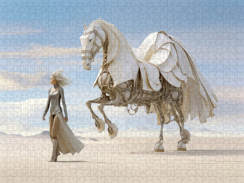 Surrealismus trifft Pferdefans - CALVENDO Foto-Puzzle'